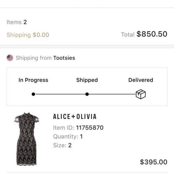 Alice & Olivia Floral Lace Dress - Picture 12 of 13